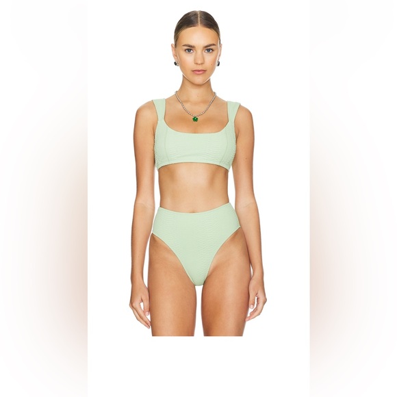GIGI C Dawson Bikini Top Jade Green L NWT